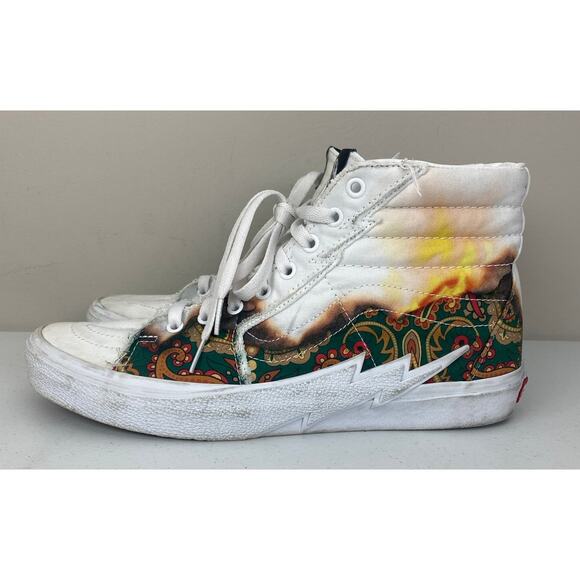 Men Vans SK8-HI Lightning Bolt Big Reveal paisley graphic skate sneakers, 12 - Picture 2 of 7